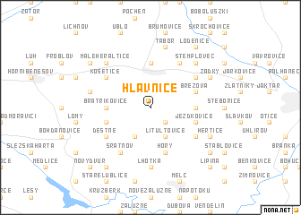 map of Hlavnice