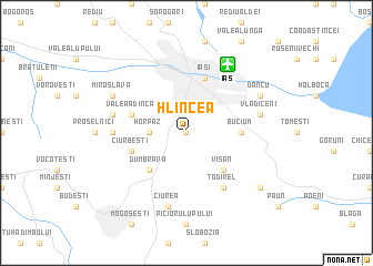 map of Hlincea