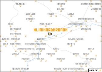 map of Hliník nad Hronom