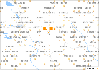 map of Hlinné