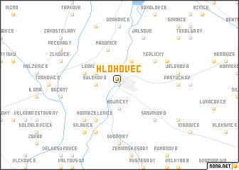 map of Hlohovec