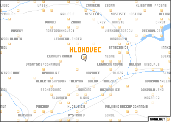 map of Hlohovec