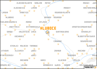 map of Hluboče