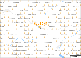 map of Hluboká