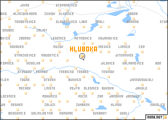 map of Hluboká