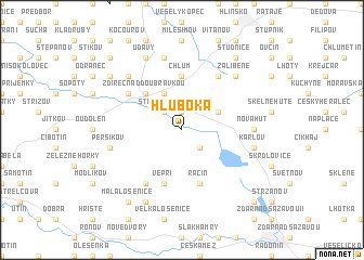 map of Hluboká