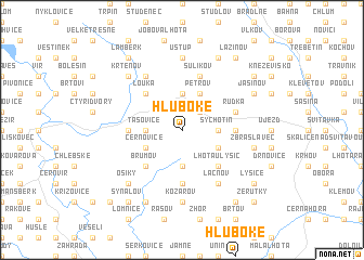 map of Hluboké