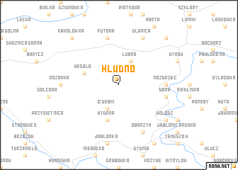 map of Hłudno