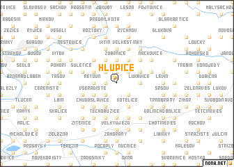 map of Hlupice