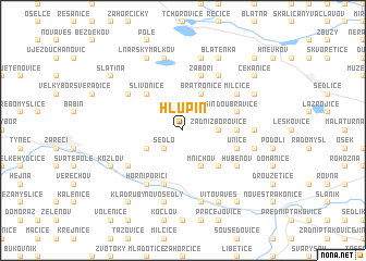 map of Hlupín