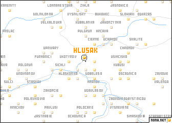 map of Hlusák