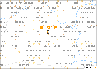 map of Hlušičky