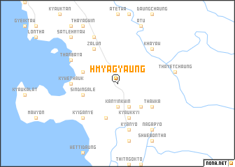 map of Hmyagyaung