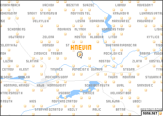map of Hněvín