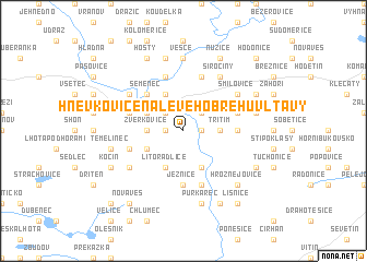 map of Hněvkovice na Levého Břehu Vltavy