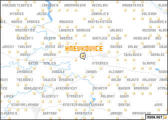 map of Hněvkovice