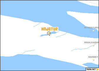 map of Hnjótur