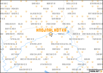 map of Hnojná Lhotka