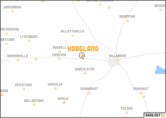 map of Hoagland