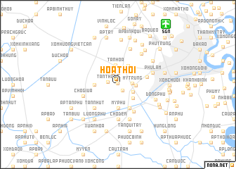 map of Hòa Thới