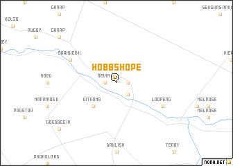 map of Hobbʼs Hope