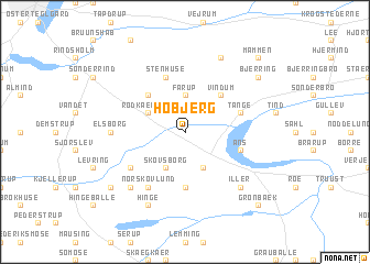 map of Høbjerg