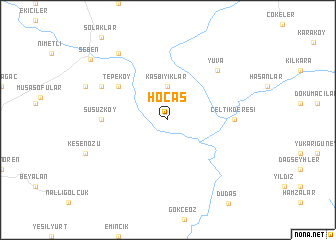 map of Hoçaş