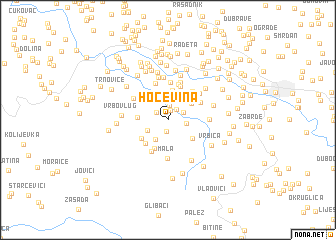 map of Hoćevina