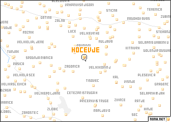 map of Hočevje