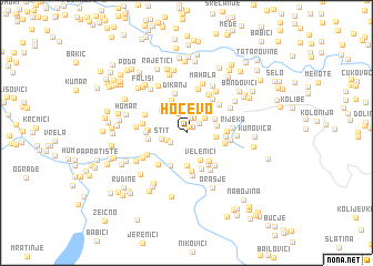 map of Hoćevo