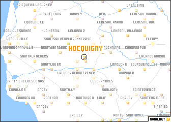 map of Hocquigny