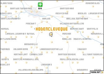 map of Hodenc-lʼEvêque