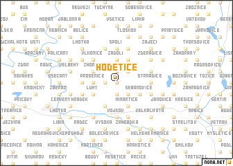 map of Hodětice