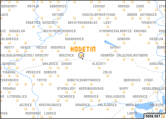 map of Hodětín