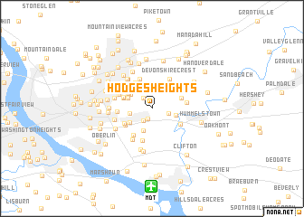 map of Hodges Heights