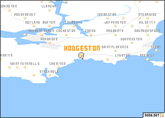 map of Hodgeston