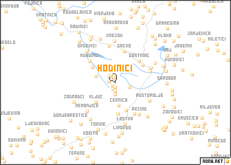 map of Hodinići