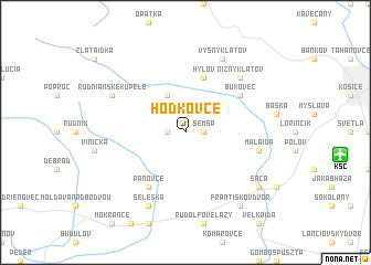 map of Hodkovce