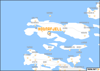 map of Hodnafjell