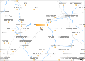 map of Hodnet