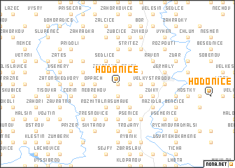 map of Hodonice