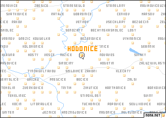 map of Hodonice