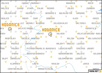 map of Hodonice