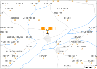map of Hodonín