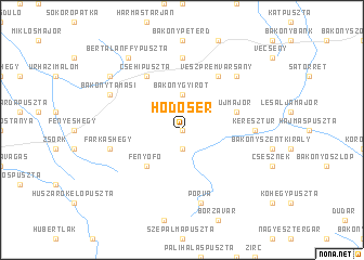 map of Hódosér