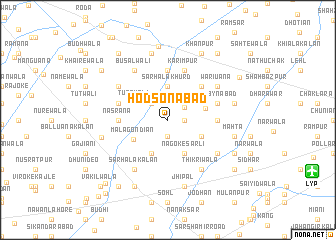 map of Hodsonābād