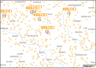 map of Hodžići