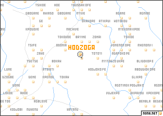 map of Hodzoga