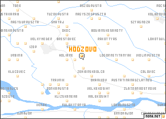 map of Hodžovo