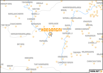 map of Hoedŏng-ni